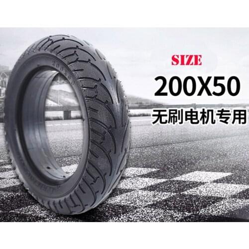 8 Inch 200X50 Electric Scooter Rear Tire Tyre Solid Tire Wheel Non Pneumatic Brushless Motor Wheel for Electric Scooter Vehicle