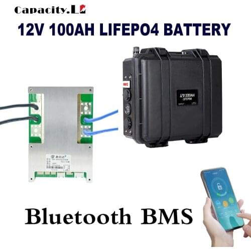 12v 100ah lifepo4 battery pack Rechargeable Batteries power battery with bms for RV Outdoor camping and Inverter