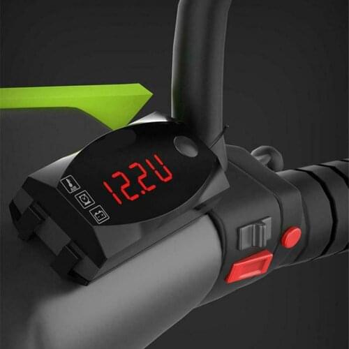 3-In-1 Motorcycle Voltmeter Accessory Air Temperature DC 12V Display Replacement Time Clock