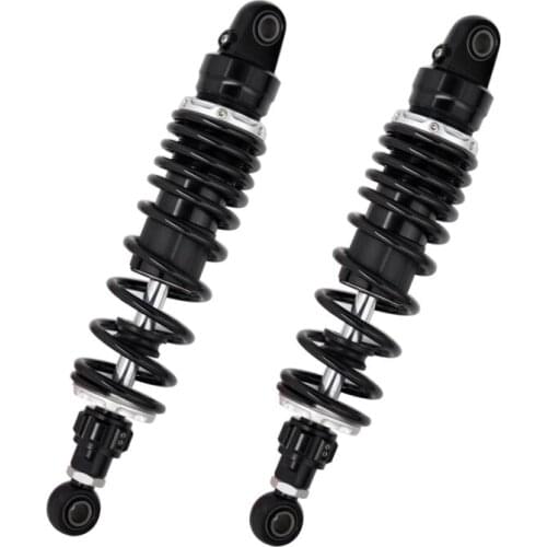 RFY 7MM SPRING 340MM AIR/NITROGEN MOTORCYCLE SHOCK ABSORBERS FOR Honda/Yamaha/Suzuki/Kawasaki/Dirt bikes/ ATV BLACK +Silver