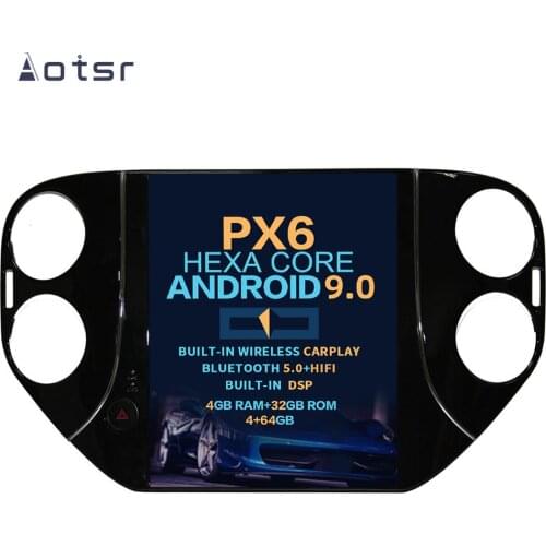 Aotsr Tesla 10.4“ Vertical screen Android 9.0 Car DVD Multimedia player GPS Navigation For Volkswagen Tiguan 2010-2016 carplay
