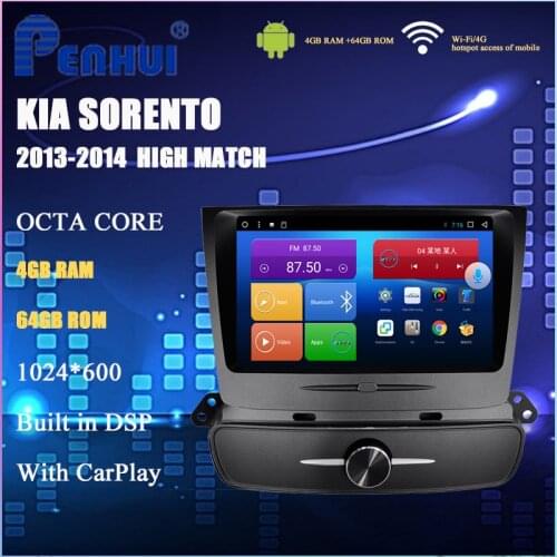 Car DVD for Kia Sorento ( High match ) 2013-2014 Car Radio Multimedia Video Player Navigation GPS Android 10.0 Double