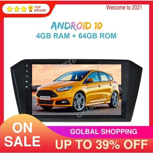 Android 10 4GB+64GB PX6 Car Radio GPS Navigation for Volkswagen Passat 2015 2016 2017 Auto Radio Tape Recorder Multimedia Player