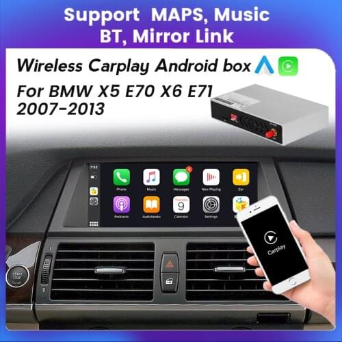 Wireless Apple Carplay Android Auto Interface Decoder for BMW E60 E70 E71 E84 F01 F02 F07 F10 F11 F25 F26 F30 CIC NTB CCC System