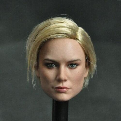 Delicate Painting 1/6 Scale Surprise Captain A Style Brie Larson Head Sculpt Fit 12" Figure