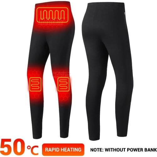 Heated Pants Womens Winter Warm Pants Heating Pants Suit Electric USB Battery Powered Heated Thermal Underwear Fleece Ski Pants