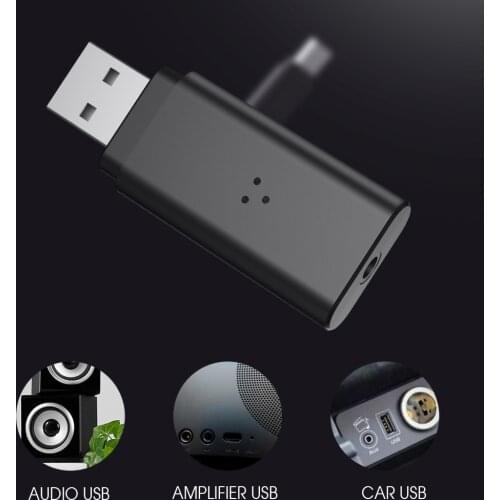 Kebidu Bluetooth V5.0 Audio Stereo Receiver Adapter Wireless Handsfree Bluetooth USB Adapter Kit For Speaker For Phone Car