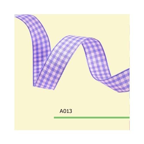 1-1/2" inch 38mm checked tartan plaid gingham ribbon
