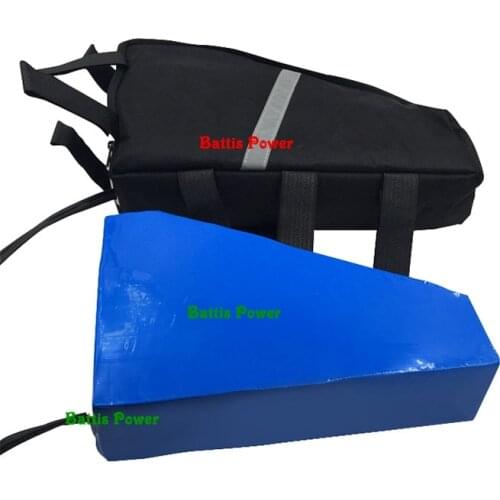 4000W Electric Motorcycle Bike Kit 20S 18650 Li Ion 72V 30Ah Triangle Battery Pack with 60A BMS for Hub Motor Ebike E-scooter