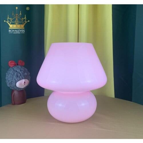 Korea Style Restaurant Bar Cafe LED Modern Desk Lamp Bedside Colorful Glass Striped Table Lamps Nightstand Light Bedroom Lamp