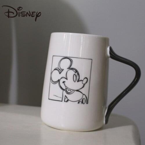 Disney mugs, cartoon Mickey Mouse ceramic mugs, home office creative coffee mugs, heat-resistant milk mugs mug
