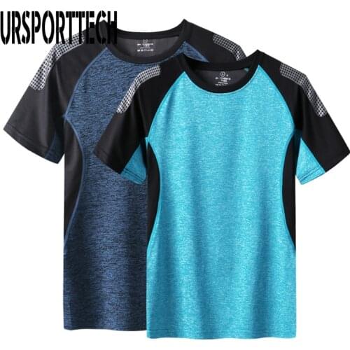 Summer T shirt Men Big Size Short Sleeve O-neck T shirt Men Solid Sports T-shirts For Women Jogging Elasticity Couple Tops Tees
