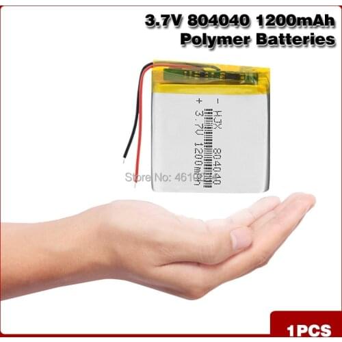 804040 li-ion Lipo cells Lithium Polymer Battery 3.7V 1200mAh Rechargeable Battery For Bluetooth speaker MP4 PDA Tachograph