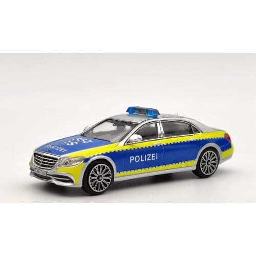 Master 1:64 For Maybach S-Class S600 Polizei Diecast Model Gifts Collection Toys Car