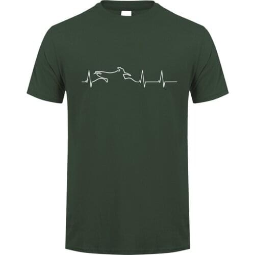 Fashion Motorbiker T Shirts Tshirt Men Short Sleeve Cotton Heartbeat Motor T-shirt Man Tops TM-023