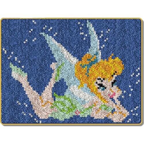 Fairy cushion needle felting set of crochet hooks Carpet embroidery stitch threads embroidered carpet mats Latch hook rug kits