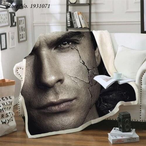 NEW Vampire Diaries 3D Printed Fleece Blanket for Beds Thick Quilt Fashion Bedspread Sherpa Throw Blanket Adults Kids 16