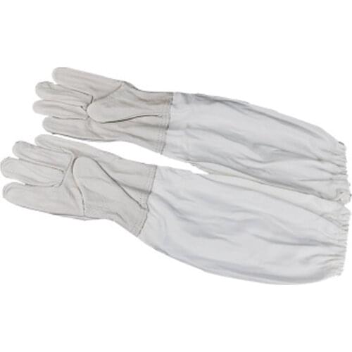 Beekeeping Gloves Protective Long Sleeves Breathable Sheepskin And Cloth For Anti Bee Apiculture Beekeeping Ventilated Gloves