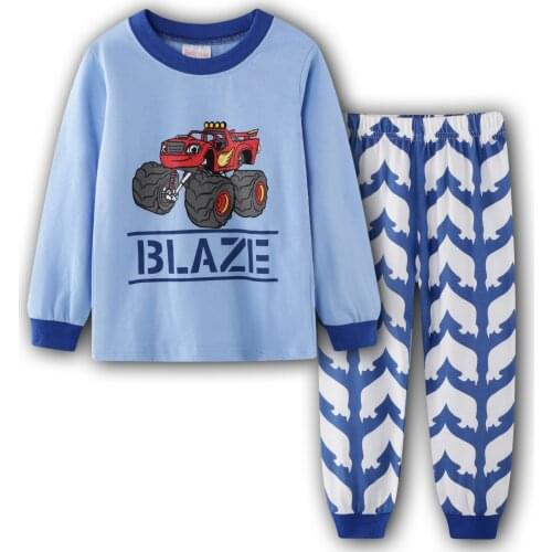 Boys New Spring&Autumn Pajamas Sets Children Racing car Printing Sleepwear Rooter Pyjamas Kids Pijamas Underwear Homewear Sport