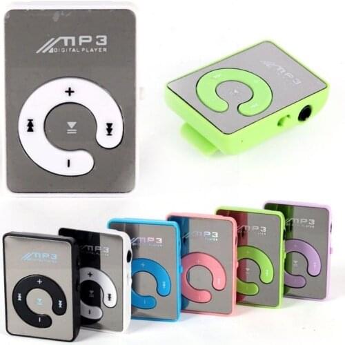 Hot Mirror Clip USB Digital Mp3 Music Player Support Up 8GB SD TF Card USB