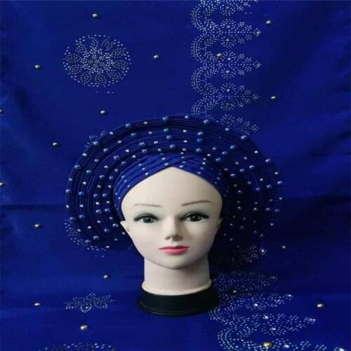 African wedding headband for women With shawl self made nigerian gel, gel hele turban aso ebi, wedding headband 7L111806