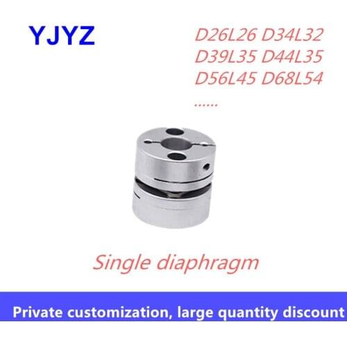 Aluminum alloy D26L26 D34L32 D39L35 D44L35 D56L45 D68L54 single diaphragm coupling ball screw step servo motor free shipping
