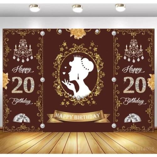 Sexy Lady Queen 20th 30th 40th Birthday Background Photography Evening Party Dinner Table Decor Backdrops For Home Decorations