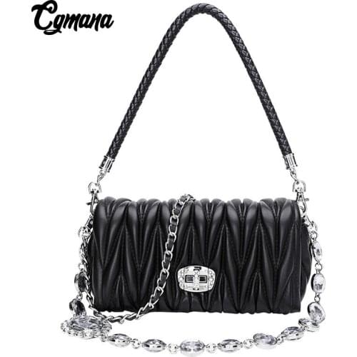 100% Genuine Leather Bag For Women 2020 Fashion Diamonds Designer Handbags High Quality Sheepskin Crossbody Bags Messenger Bags