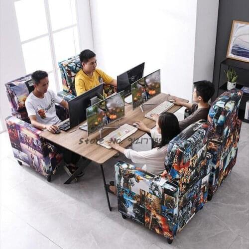 High-back Internet cafe Internet cafe gaming computer sofa chair fabric small apartment single net red new rental room removable
