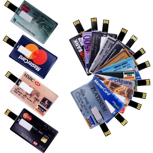 USB Flash Drive High Speed MasterCard Credit Card Pen Drive 4GB 8GB 16GB Pendrive 32GB 64GB Memory Usb Stick Flash Drive 128GB