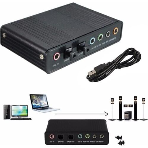 USB optical fiber sound card external sound card mixing K song computer 5.1 reverberation sound card