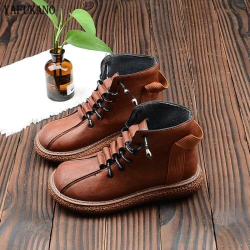 Mori Girl Retro Martin Boots Japanese Style Literary British Thick Sole Big Head Doll Shoes Handmade Platform Womens Ankle Boots