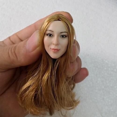 1/6 Soldier female pale skin head sculpture for 12 inch action figure body accessory model