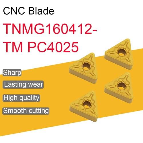 10PCS TNMG160412-TM PC4025 Carbide Inserts High Quality TNMG 160412 Blade External Turning Tool Lathe Tool Cutting Machine