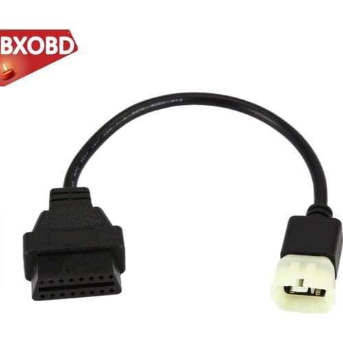 6 pin to obd 16 pin adapter cable for software to Motorcycle motorbikes ECU 6pin cable