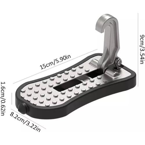 Car Door Step Pedal Universal Auto Rooftop Luggage Ladder Hooked Foot Pegs Doorstep Safety Hammer