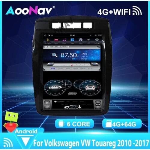 Android 9.0 Tesla Style GPS Navigation Car Radio For Volkswagen VW Touareg 2010-2017 Car Stereo Multimedia Player Autoradio