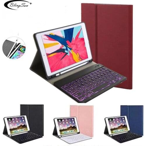 Bluetooth Keyboard for iPad 10.2 Smart Cover Case for iPad 7th Gen 10.2"Detachable Backlit Keyboard Leather Case for iPad 7 2019