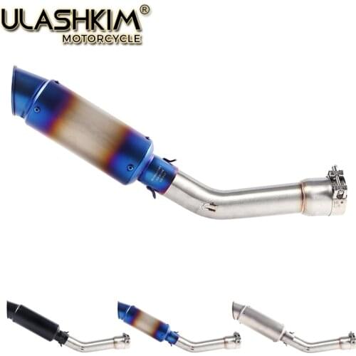 Exhaust Slip On For YAMAHA FZ1 N S F FZAER FZ1N FZ1000 ZX1000 2005 To 2016 Motorcycle Exhaust Escape Muffler Middle Link Pipe