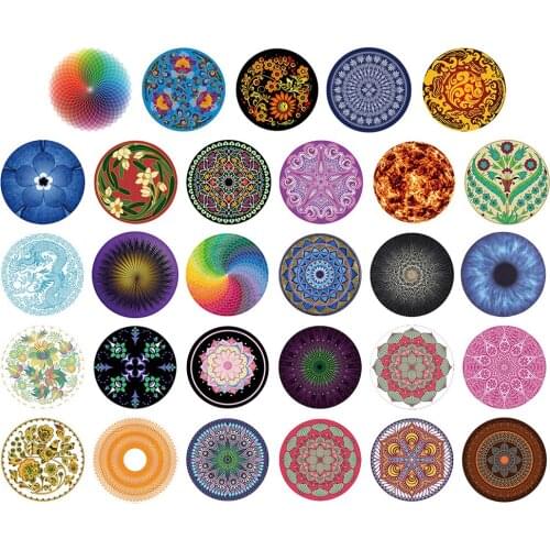 Mouse Pad Round Mouse Mat Small Circular Mousepad with Designs Non-Slip Rubber Print Mouse Pad with Stitched Edges