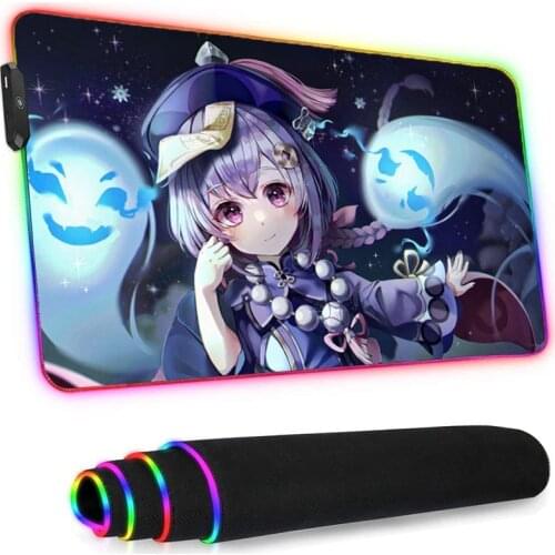 Genshin Impact Mat God of War Led Mousepad Rgb Anime Tattoo Magic BattleTiger Gaming Longteng Dedales Gamer Luminous Rug Bj Alex