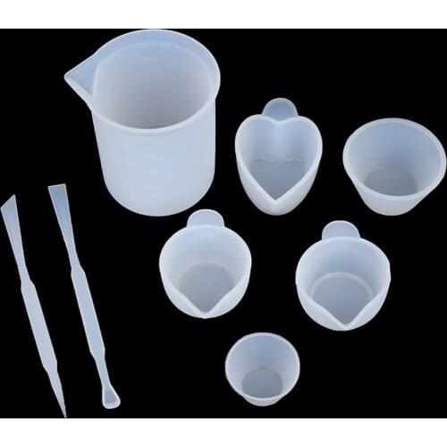 2021 New Hot Silicone Resin Measuring Mixing Cup Stirrers DIY Jewelry Resin Glue Tools DIY Handmade Crafts Tools Supplies