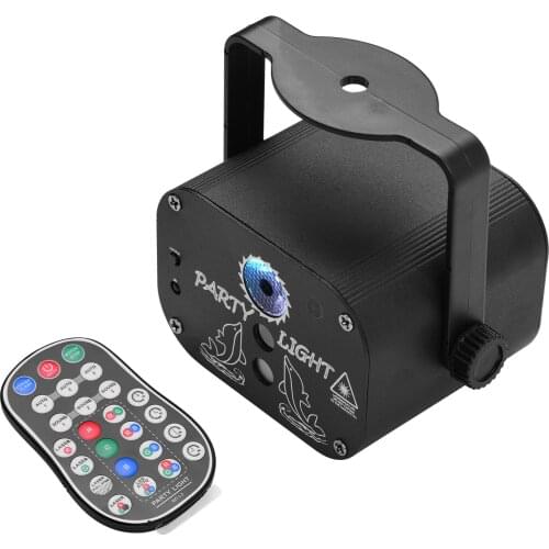 Muslady IGB-T818 Mini Projector Light Stage Beam Lights USB Powered Sound Activated Remote Control with Strobe Flash Effects