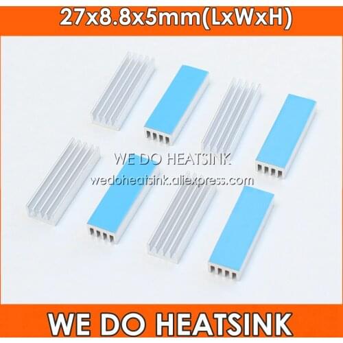 WE DO HEATSINK 27x8.8x5mm Without or With Thermal Pad Mini DIP Chipset Silver Aluminum Heatsink Cooler Radiator