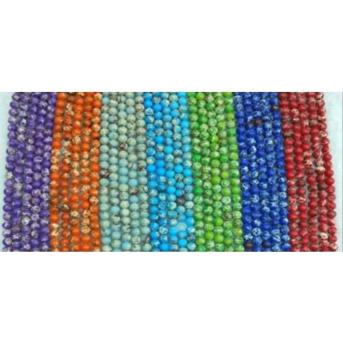 Natural Emperor Stone Round Spacers Loose Beads For Jewelry Making DIY Bracelets Necklace Accessories fy56s