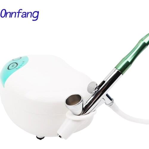 Onnfang Dual-Action Air Compressor Kit 2cc Cup 0.2mm Air-Brush Body paint Spray Gun for Art car model Cake Tattoo Nail Tools Set