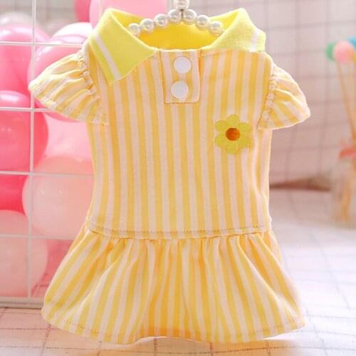 Daisy Dress Pet Dog Clothes Bubble Skirt Clothing Dogs Super Small Costume Cute Sweet Chihuahua Summer Yollow Girl Mascotas