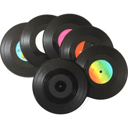 Coaster Vinyl Record Silicone Table Mats Table Placemats Coffee Mug Heat-resistant Nonslip Pads Table Decor Kitchen Accessories