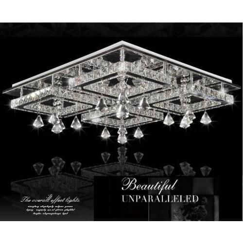 Ceiling light LED 40w k9 Crystal Ceiling Lamp 4 Light Modern Simple Artistic 110-240V 60*60CM Free Shipping