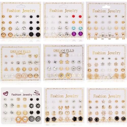 1 Set Korean Fashion Stud Earrings For Women Teens Girls Elegant Flower Zircon Earrings Party Wedding Daily Fashion Jewelry Cute